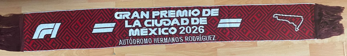 Bufanda F1 Gran Premio de Mexico 2026 Roja Automovilismo