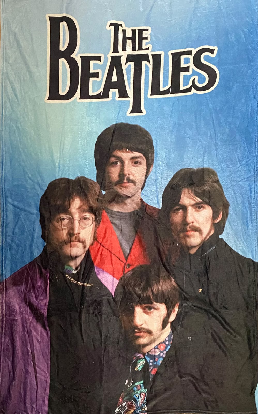 Cobija Frazada Ultra Suave The Beatles Azul