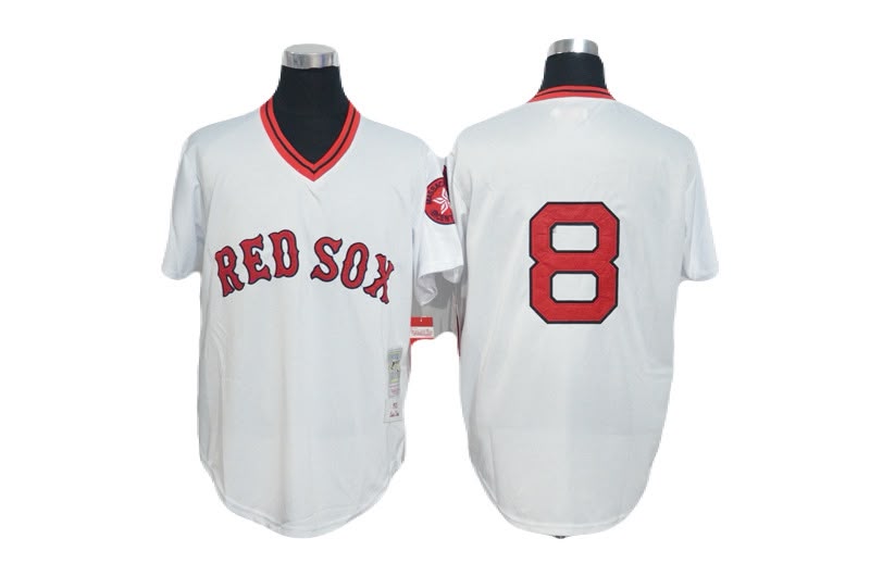 Jersey Bordado Boston Red Soxs Medias Rojas Edicion Especial Bateo Cerrada Blanca