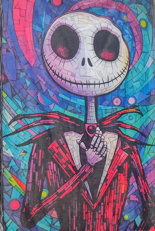 Cobija Frazada Ultra Suave Jack Skellington Vitral