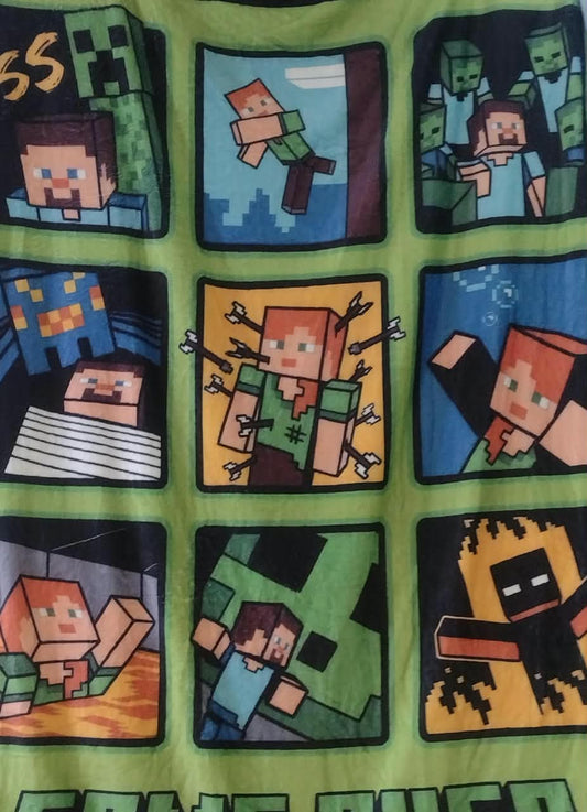 Cobija Frazada Ultra Suave Minecraft Cubos