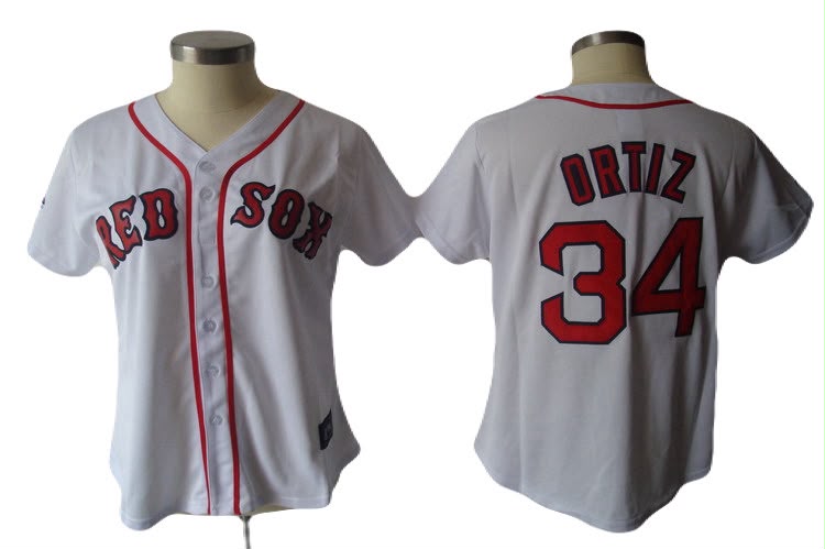 Jersey Bordado Boston Red Soxs Medias Rojas Edicion Especial Mujer Dama Blanca