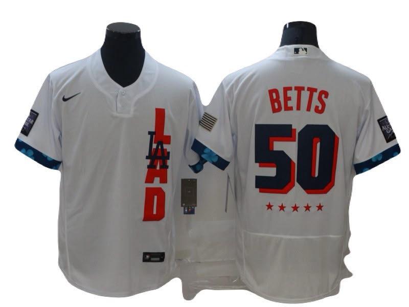 Jersey Bordado Los Angeles Dodgers Edicion Especial All Star Game Blanco
