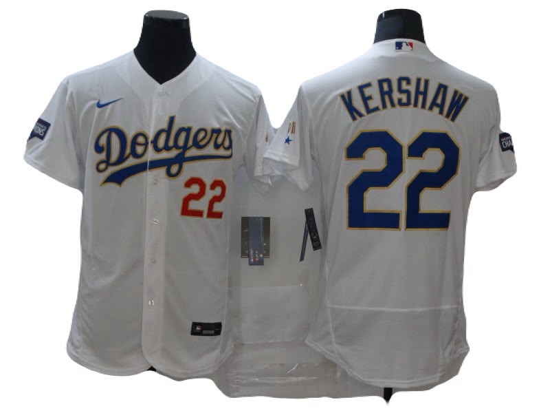 Jersey Bordado Los Angeles Dodgers Edicion Especial Deluxe Blanco