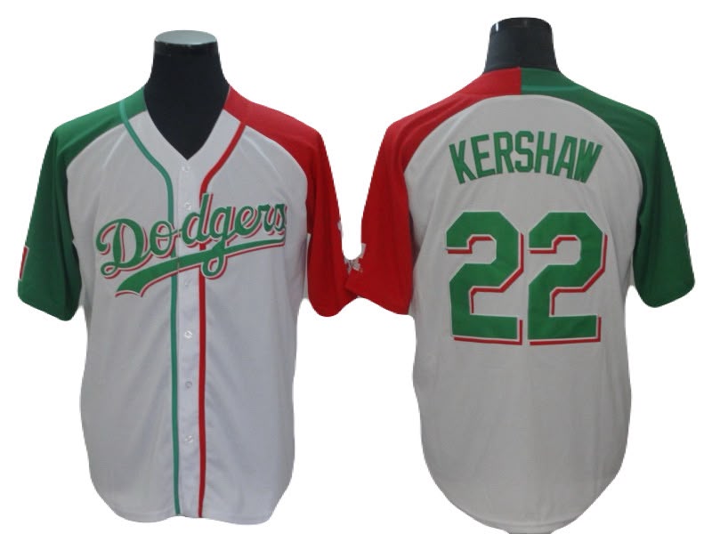 Jersey Bordado Los Angeles Dodgers Edicion Especial Mexico Blanco
