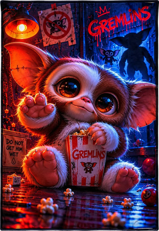Cobija Frazada Ultra Suave Gizmo Gremlins Palomitas