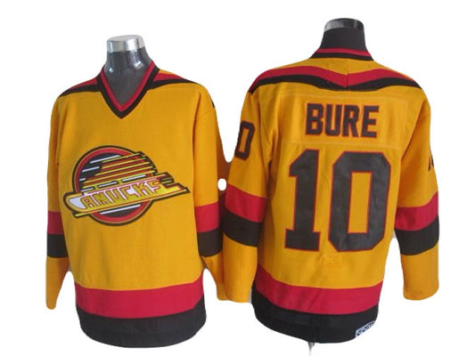 Jersey Hockey Bordado Vancouver Canucks Edicion Especial Retro Amarillo