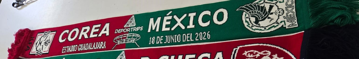 Bufanda Partido Corea vs Mexico 18 Jun 2026 Guadalajara