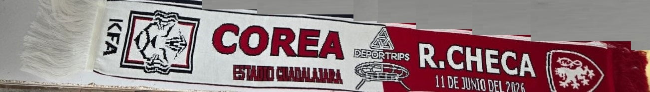 Bufanda Partido Corea vs Republica Checa 11 Jun 2026 Monterrey