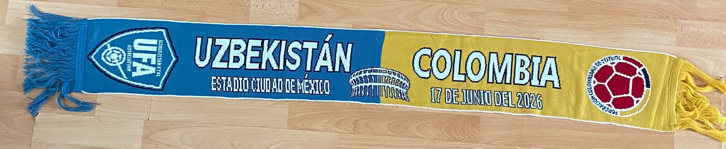 Bufanda Partido Colombia vs Uzbekistan 17 Jun 2026 CDMX