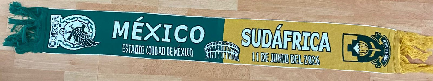 Bufanda Partido Mexico vs Sudafrica 11 Jun 2026 CDMX Doble Vista