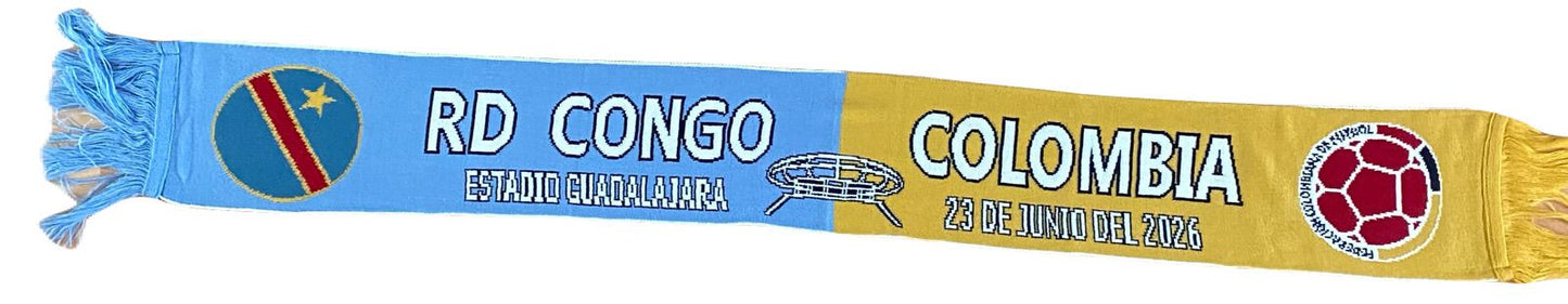 Bufanda Partido Congo vs Colombia 23 Jun 2026 Guadalajara