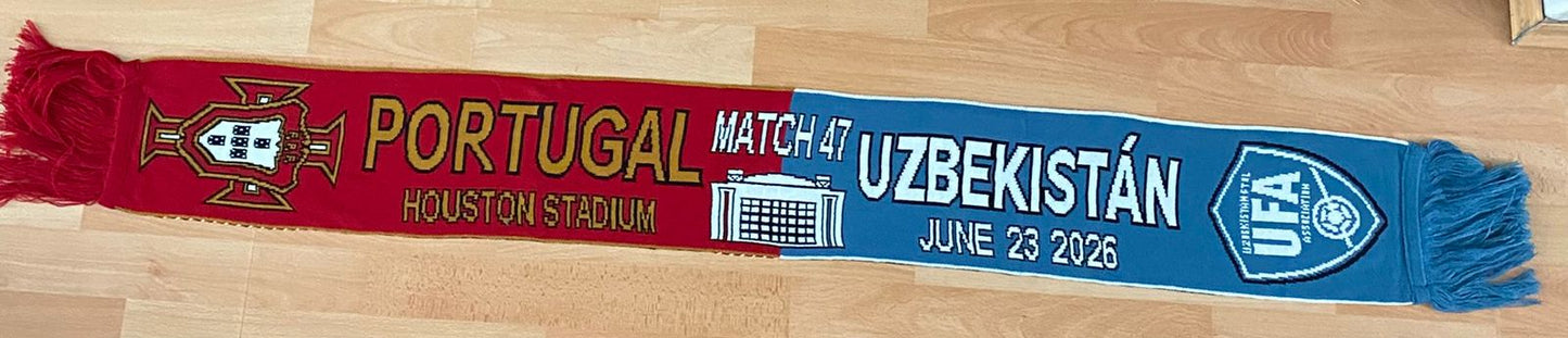 Bufanda Portugal vs Uzbekistan 23 Jun 2026 Houston