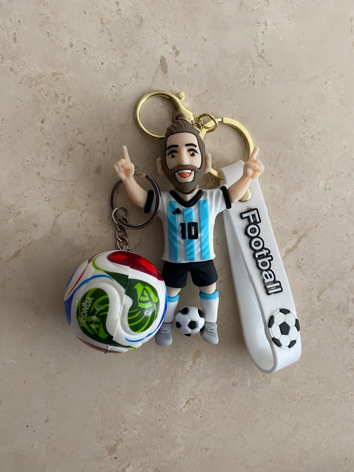 Llavero Messi Argentina con Balon 2 pack