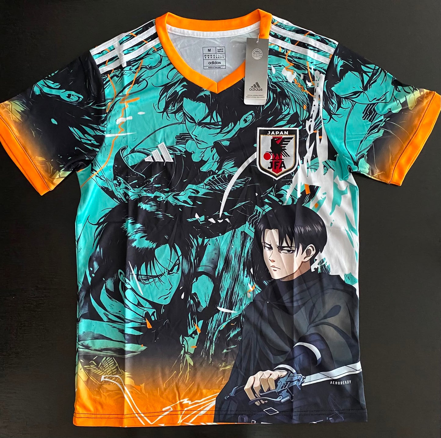 Jersey Playera Anime Japon Edicion Especial Attack on Titan Levi Ackerman Verde