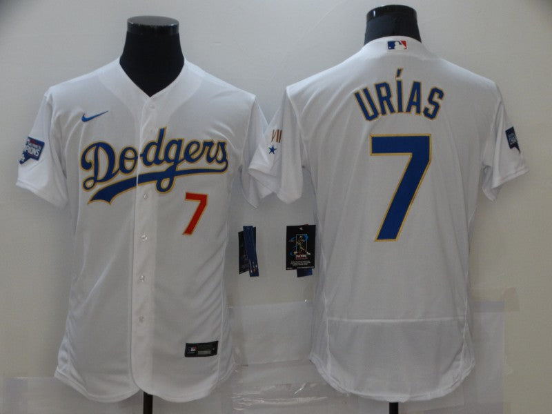 Jersey Bordado Los Angeles Dodgers Edicion Especial Deluxe Blanco