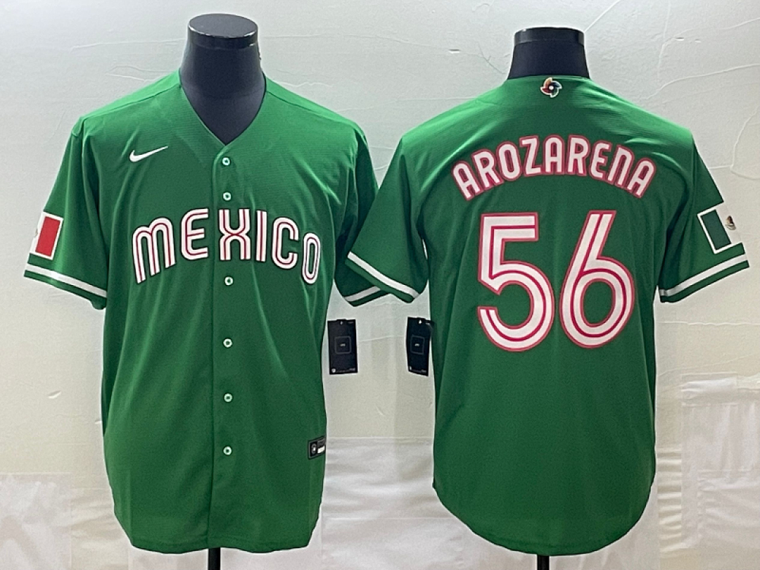 Jersey Camisola Randy Arozarena 58 Mexico Edicion Especial Green