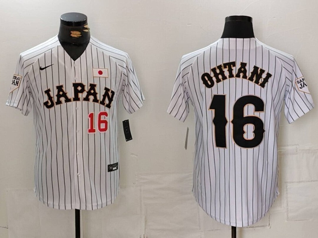 Jersey Camisola Shohei Ohtani 16 Japon Edicion Especial Blanca